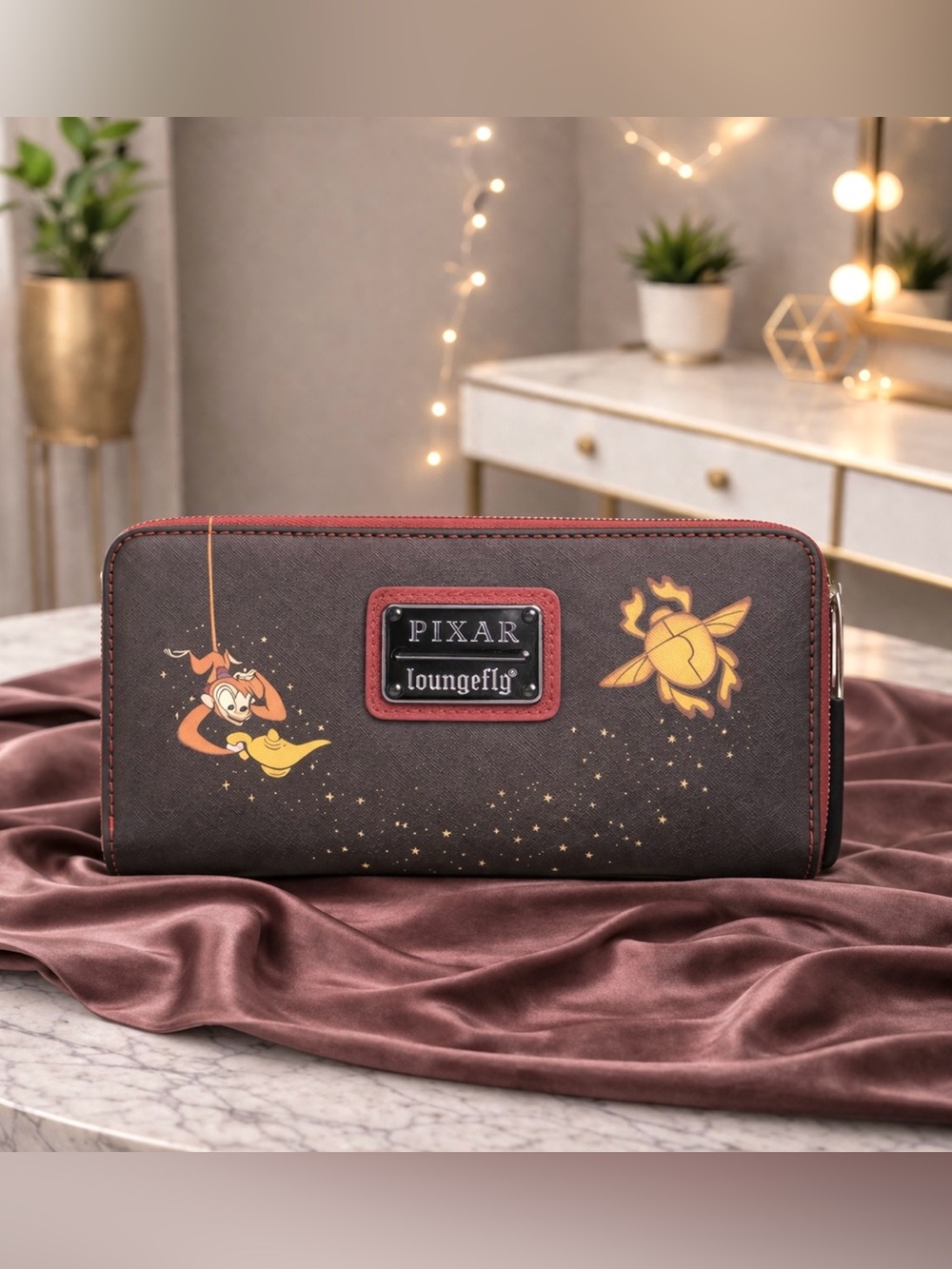 Loungefly Disney Aladdin Jafar Villains Scene Zip Around Wallet